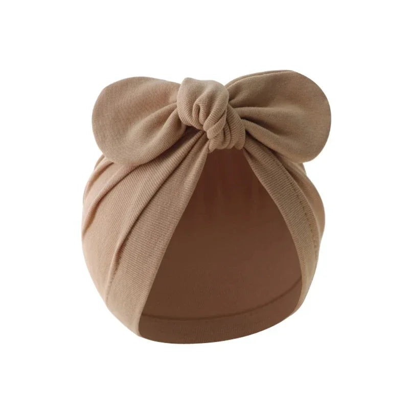 Newborn Hat Girls Boys Beanie Cute Bows Turban Hats Cotton Infant