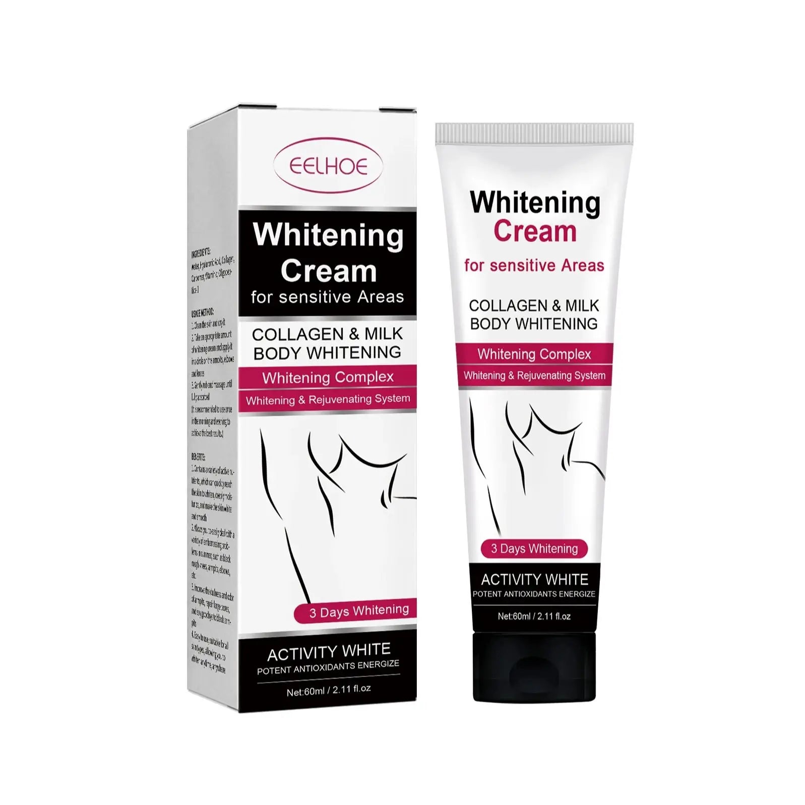 Eelhoe Skin Lightening Cream – Underarm & Body Brightener 60ml Skin Brightening Cream Zpaxo 60ml