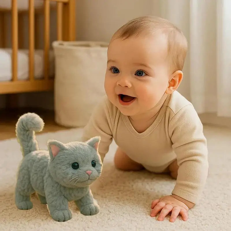 Realistic Robot Cat Realistic Cat Stuffed Animal Cute Animals Toys For Daughter Girls Boys Son Mother's Day Thanksgiving Zpaxo