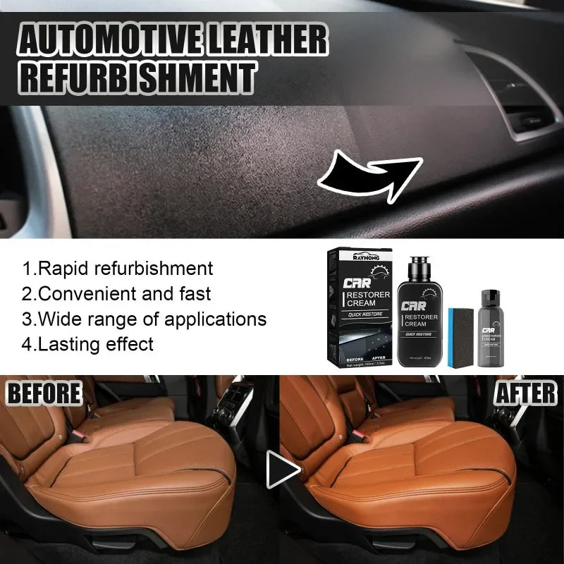 Car Leather & Plastic Restorer Cream | 30/100ml Repair Agent