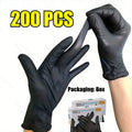 Black Disposable Nitrile Gloves Household Cleaning Disposable Nitrile Gloves Hairdressing and Nail Art Tools Disposable Apparel Zpaxo 200 PCS S-22x8cm