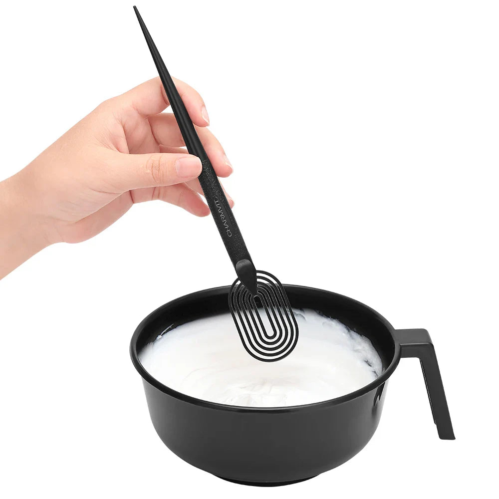 Hair Dye Brush Bowl Circular Mixing Rod Mixer Tint Dying Coloring Zpaxo