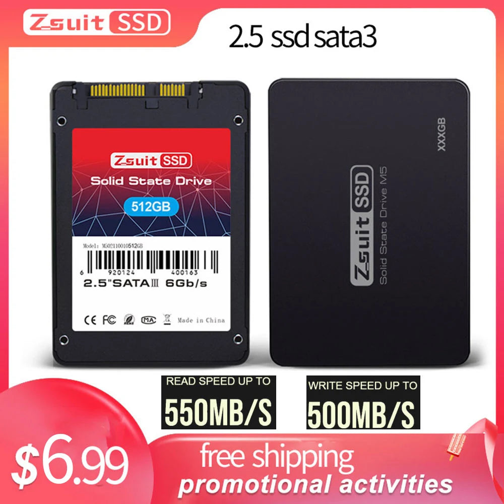 High Speed Hard Drive Disk SSD 512GB Hdd SSD SATA3 1TB Internal Solid State Drive Hard Disk Upgrade Laptop Disk 2.5in Hard Drive Zpaxo 240GB