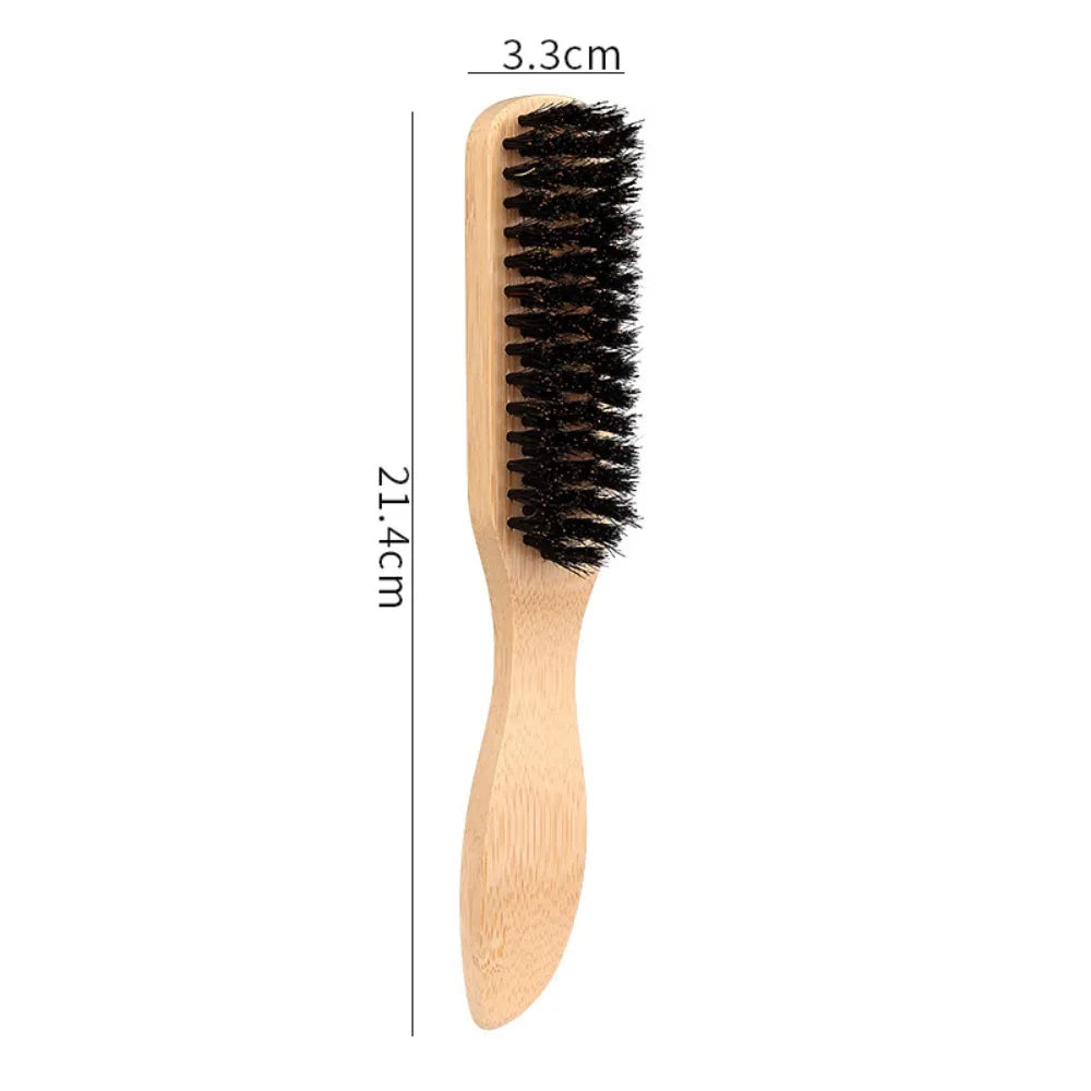 Wood Boar Bristle Hair Brush Backcombing Design Smooth Finish Slick Back Hair Brush Teasing Function Flyaways Control Zpaxo D