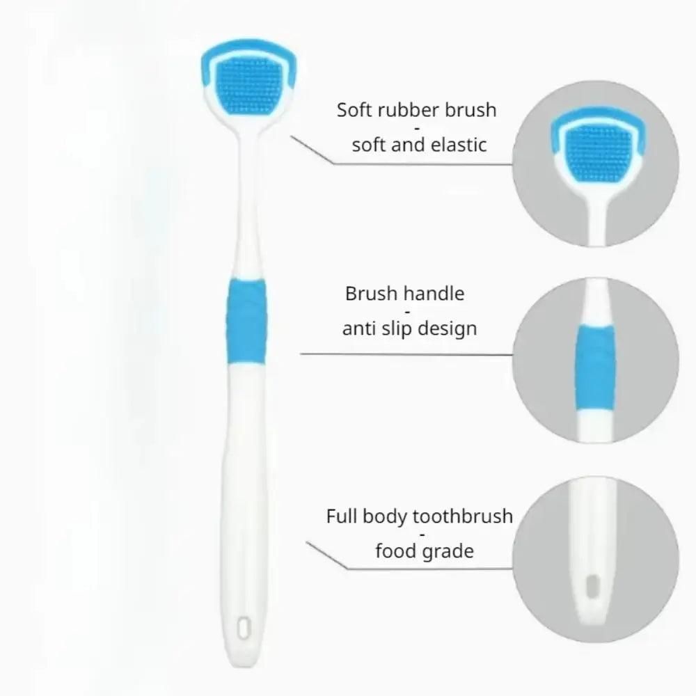 Lightweight Soft Silicone Tongue Scraper Hygiene Cleaning Cleaner Zpaxo