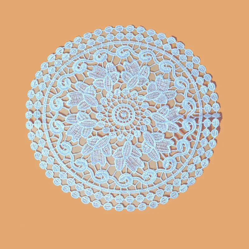 20cm Crochet Lace Placemat – Vintage Cotton Table Coaster Mat