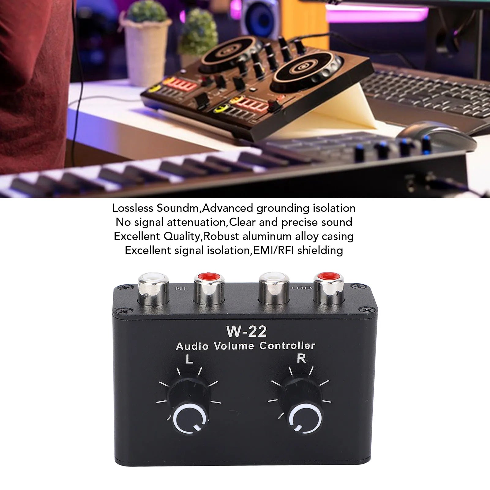 Volume Control Box Balance Adjuster Small Attenuator Knob Line Stereo