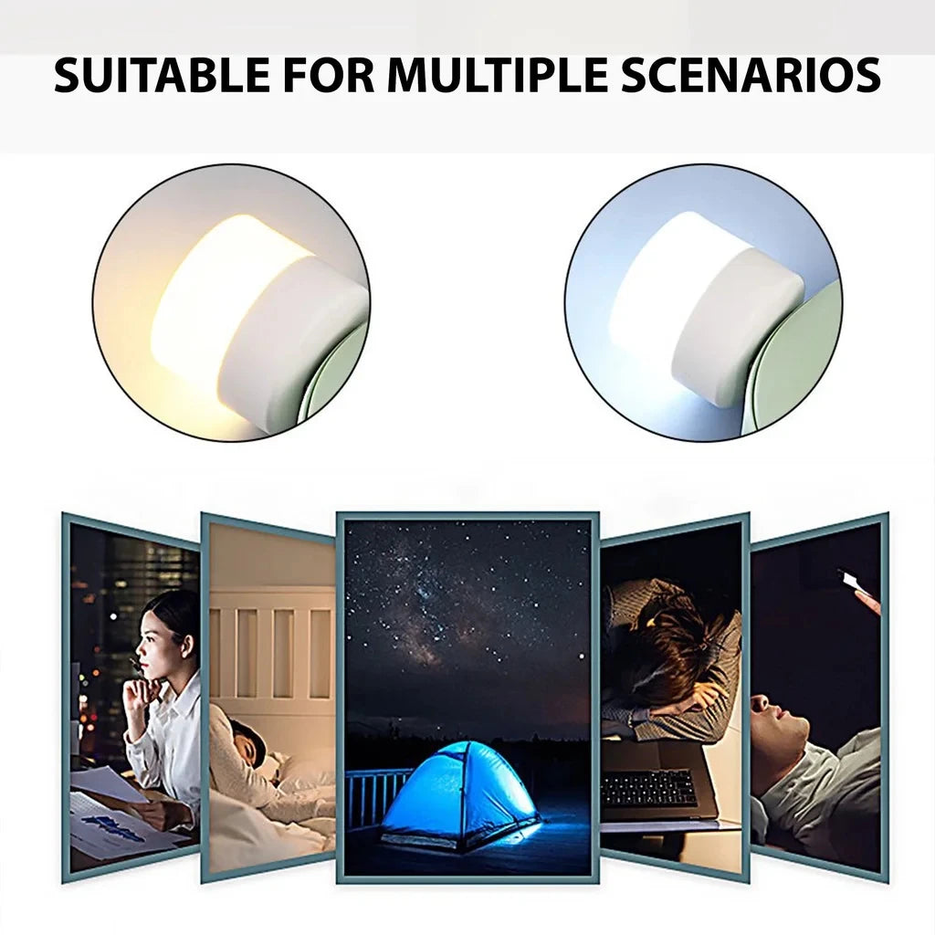 1- Mini USB LED Light Portable Plug Lamp Eye Protection Book Reading