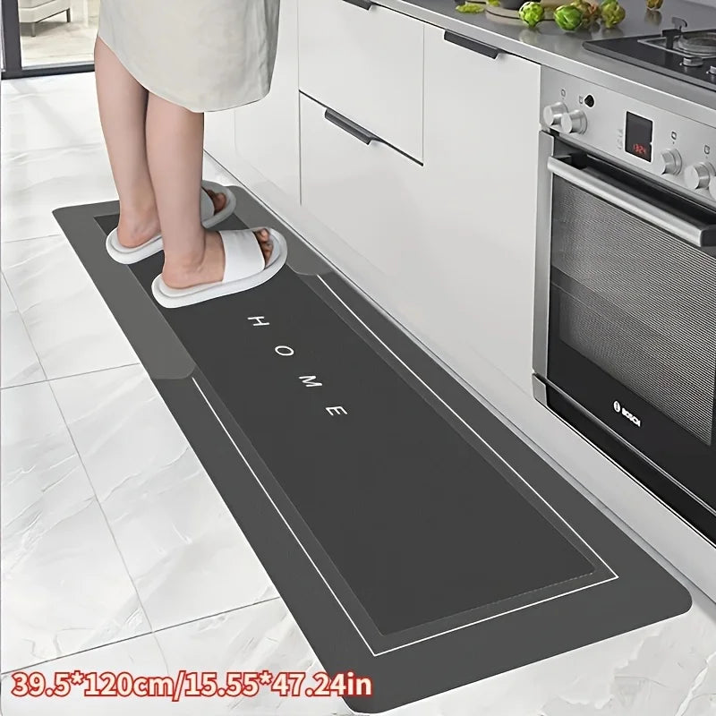 Ultra-absorbent Diatomite Floor Mat Quick-drying Non-slip Perfect Zpaxo Black Grey 120cm