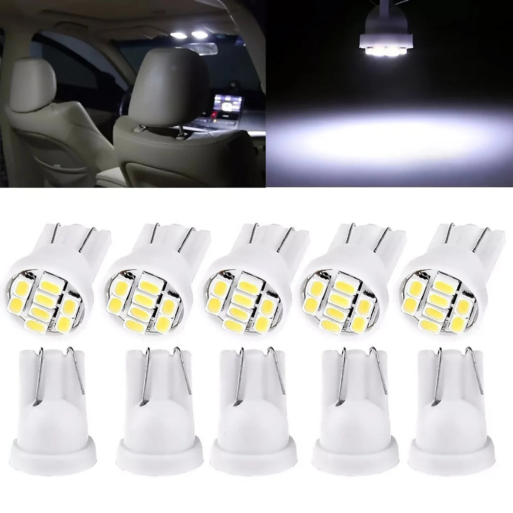 T10 White LED Bulbs 12V 8 SMD Bright Car Interior Dome Door Courtesy