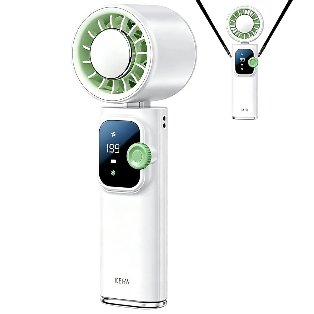 Handheld Fan 199-Speed Low-Noise 4000mAh Rechargeable Foldable Summer Tool Personal Fan Handheld For Beach Vacation Outdoor Zpaxo