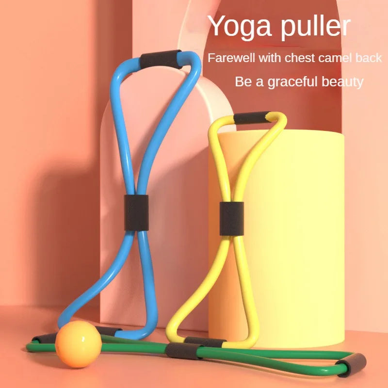 8-shaped Stretcher Elastic Band Yoga 8-shaped Stretcher Open Chest Shoulder Back Household Multi-functional Elastic Tension Rope Zpaxo