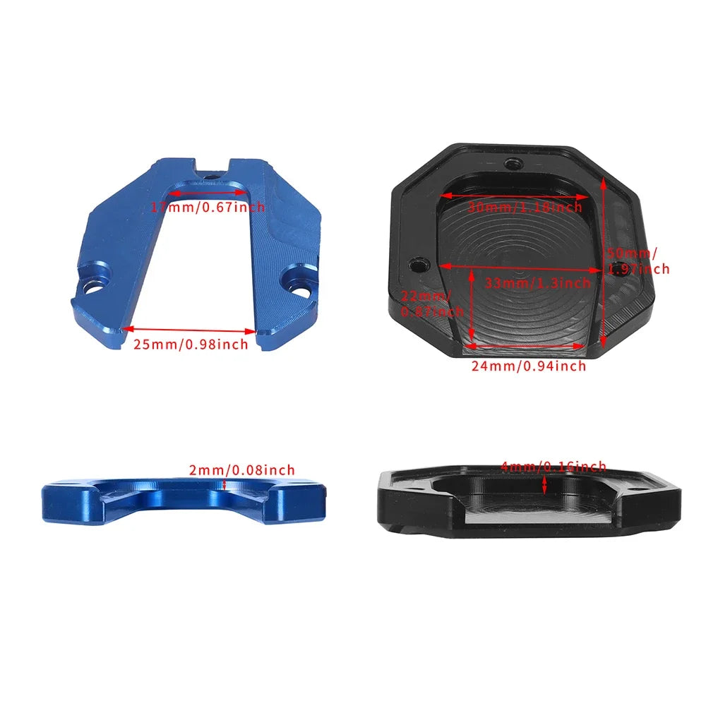 Aluminum Motorcycle Kickstand Extender Foot Pad | Side Stand Kickstand Extender Pad Zpaxo