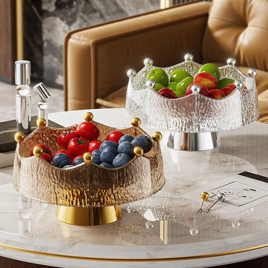 Fruit Bowl Counter 8 Forks Decorative Dish Organizer Serving Dining