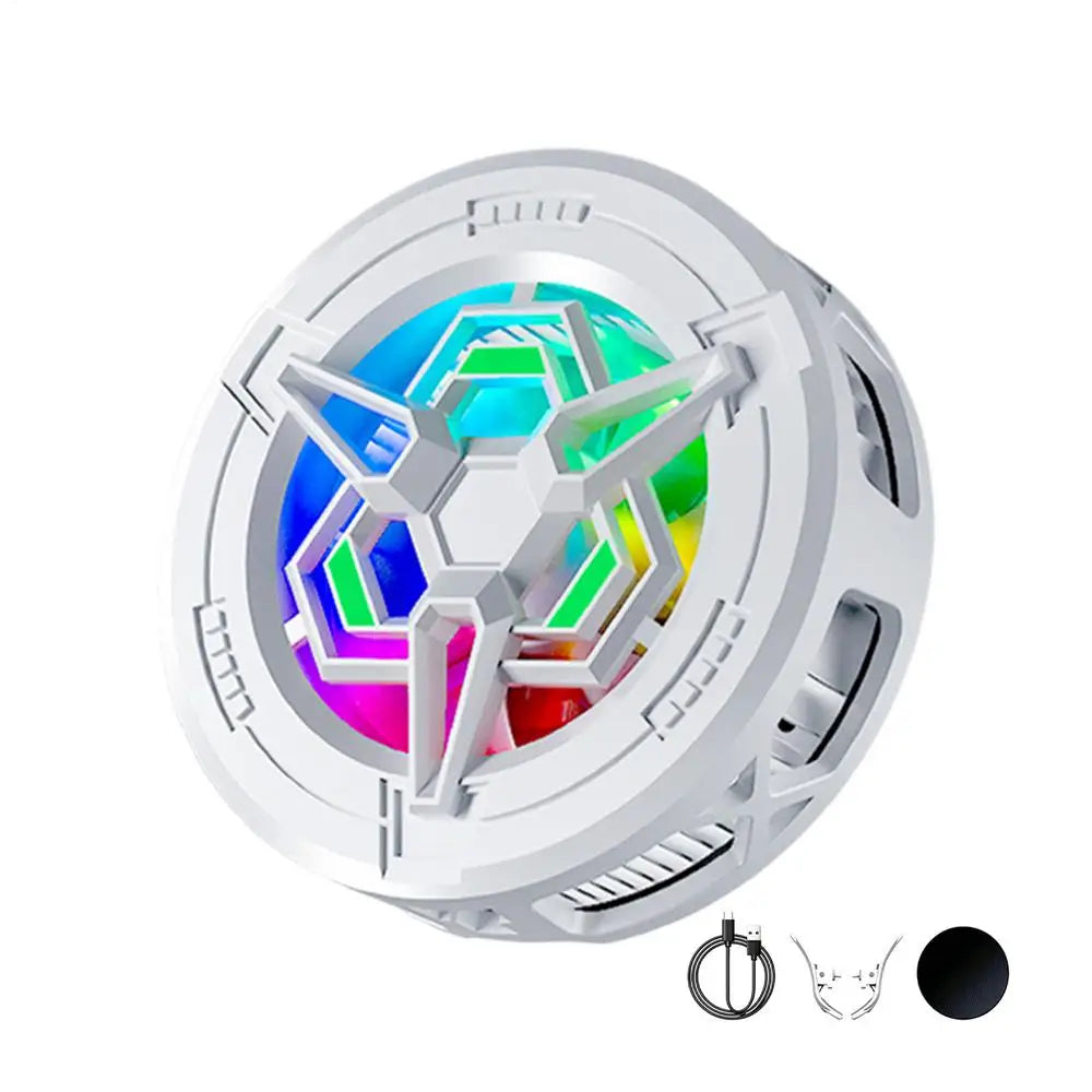 Magnetic Phone Cooler 1 Clip Low Noise Lightweight Fan Radiators USB Zpaxo White