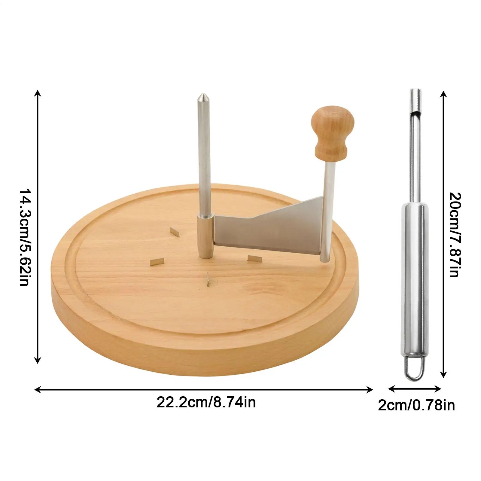 Cheese Curler Wheel Stainless Steel Wood Base Smooth Shaving Manual Handheld Cheese Flower Maker Slicer for Restaurant Cafe Home Zpaxo