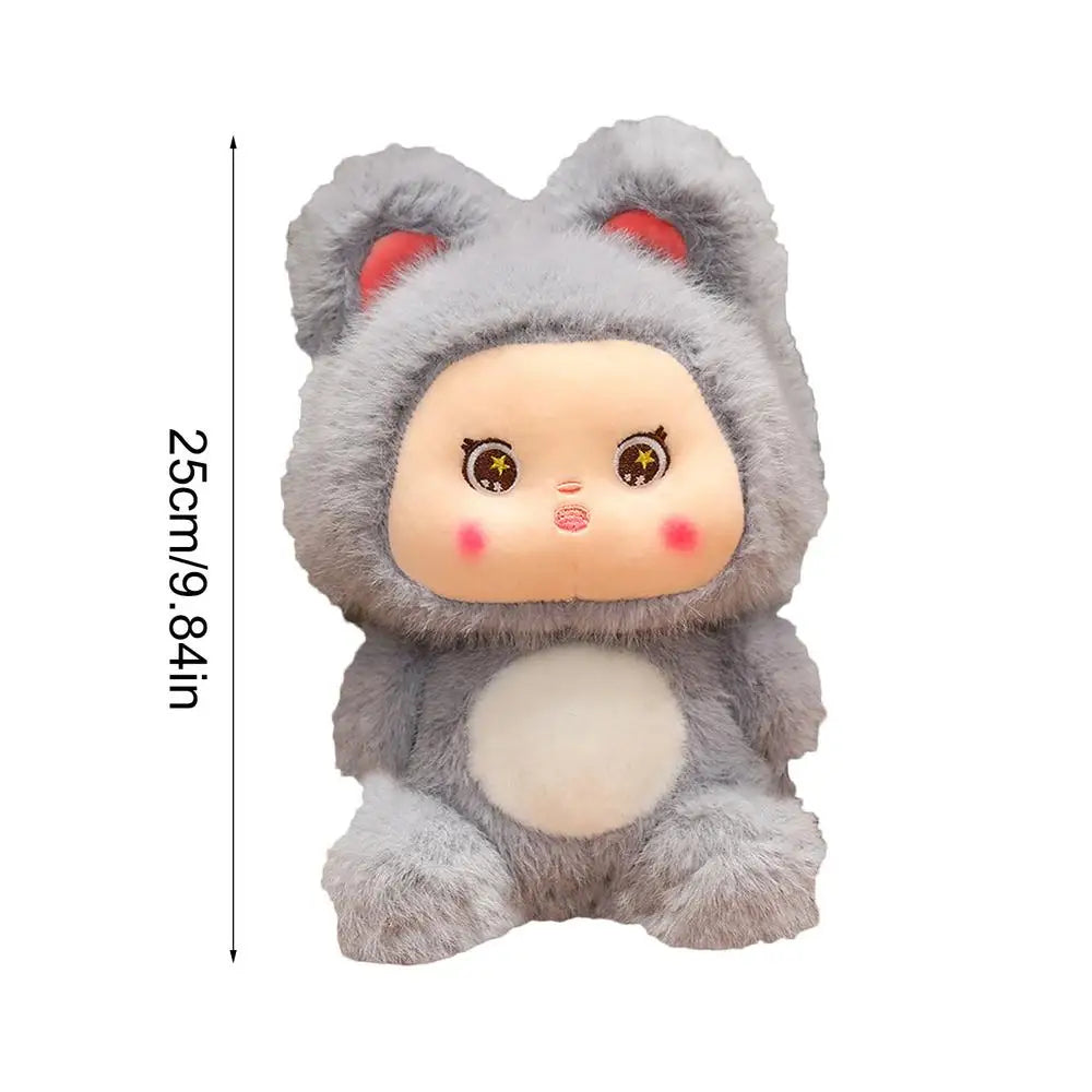 Stuffed Bunny Doll Soft Plush Figure 9.84 Inches Portable Indoor Home Decorations Animal Figure For Bedroom Study Zpaxo GRAY United States