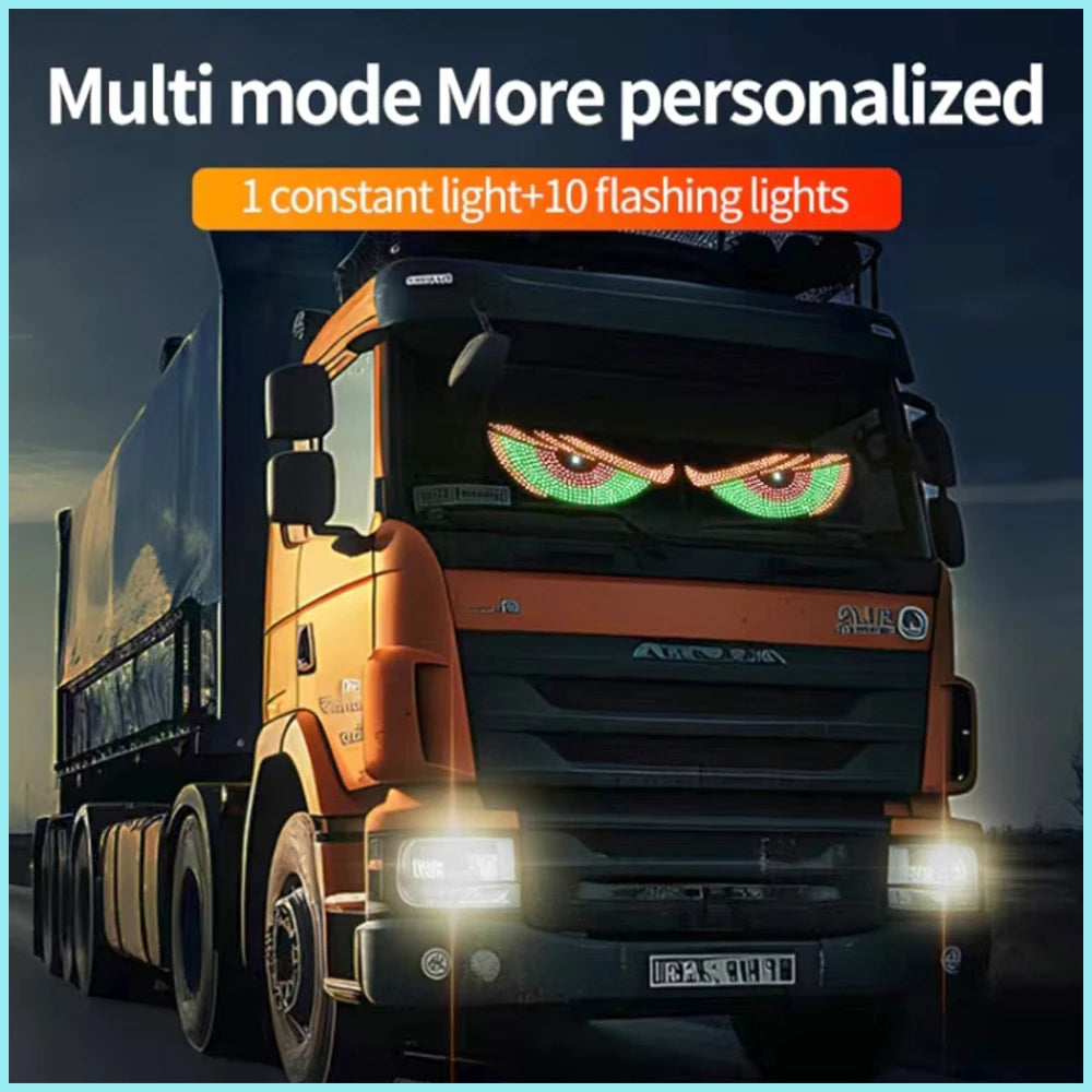Car Devil's Eye Light RGB Dynamic Demon Decorative Led Display Decor