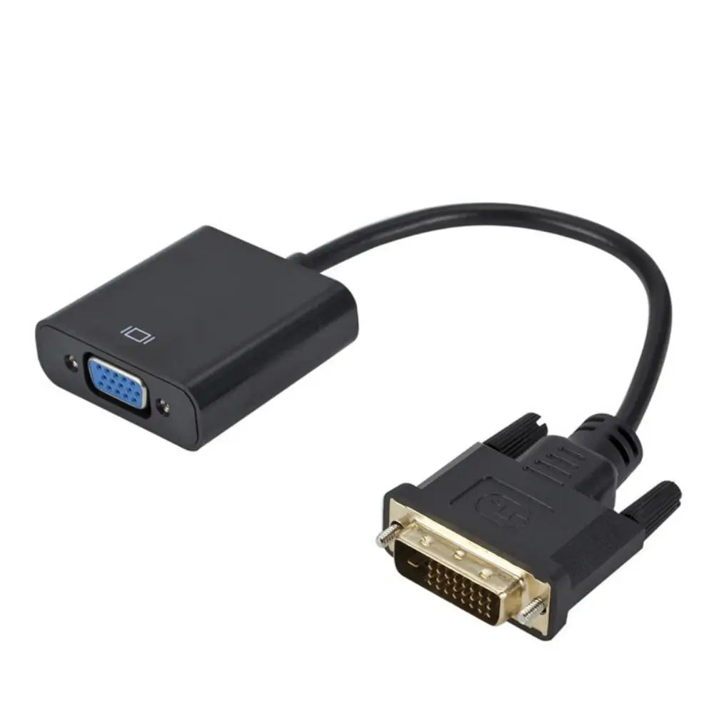 DVI VGA DVI-D Adapter Output Input Converter Chip Cable Zpaxo black