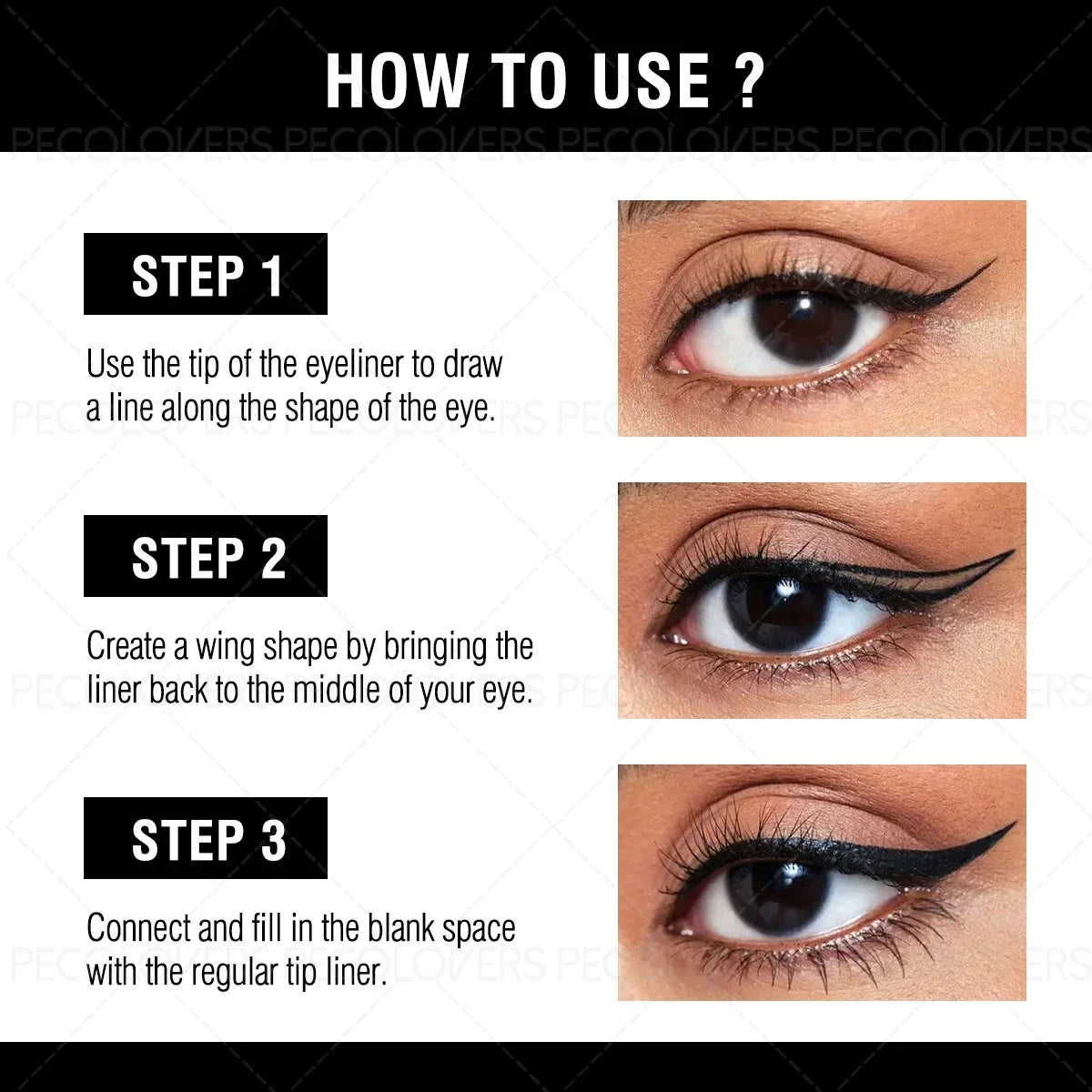 1PC Black Eyeliner Pencil, Long Lasting，Smudge Proof & Waterproof，Easy to Use, Portable, Ideal Gift for Flawless Eye Makeup Zpaxo