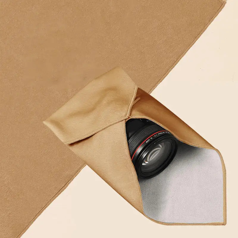 Folding Cloth Self-adhesive Camera Storage Bag Plush Anti Scratch Photography Camera Protective Wrap Soft Wrapping Cloth Zpaxo 1pc khaki