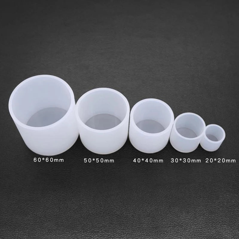 Cylindrical Candle Mould Handmade Mold Silicone Wax Small Craft Zpaxo