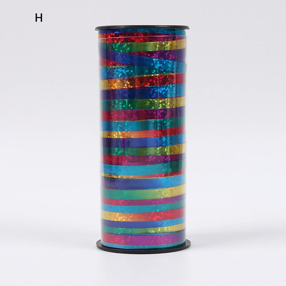100Yards/Roll Glitter Curling Ribbons Balloon Ribbons Gift Wrap Ribbons for Crafts Christmas Birthday Wedding Party Decoration Zpaxo Colorful Other
