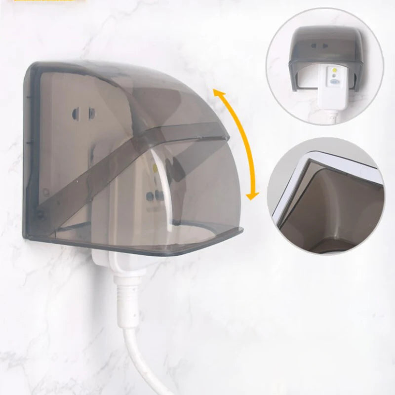 Universal 86 Waterproof Socket Cover Splash Proof Outdoor Bathroom