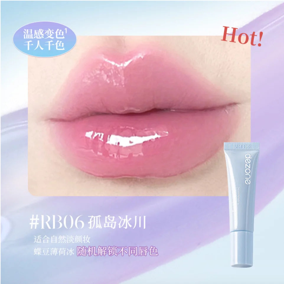 DEZONE Essence Crystal Gloss Liquid Lip Tint Moisturizer Hydrate Lips Zpaxo RB06