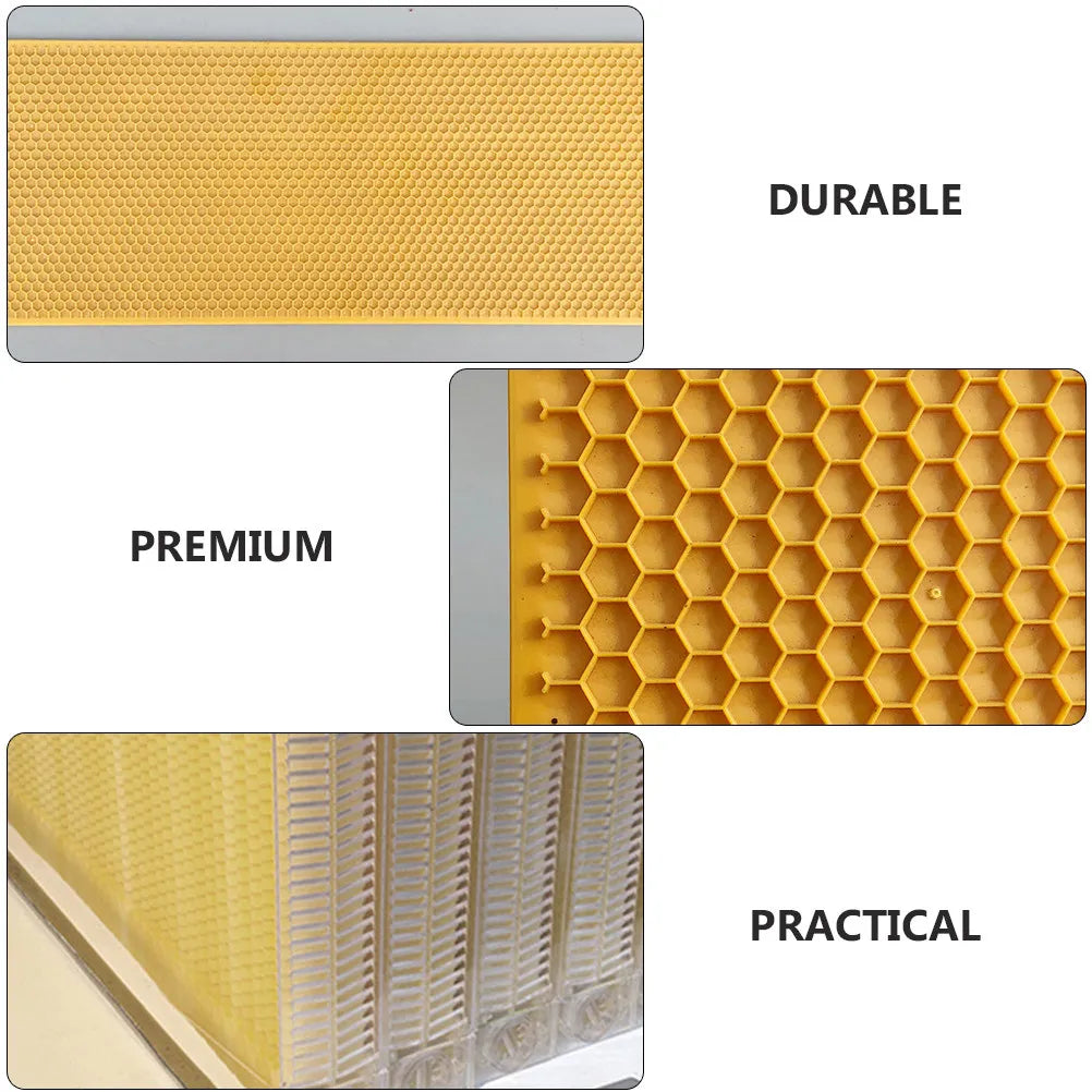 3Pcs Plastic Comb Foundation Deep House Beehive Building Sheet Honeycomb Base for Efficient Honey Production Orange Zpaxo