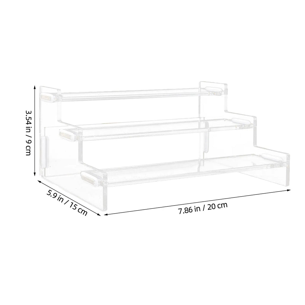 Three Layers Acrylic Storage Rack Transparent Organizer Shelf