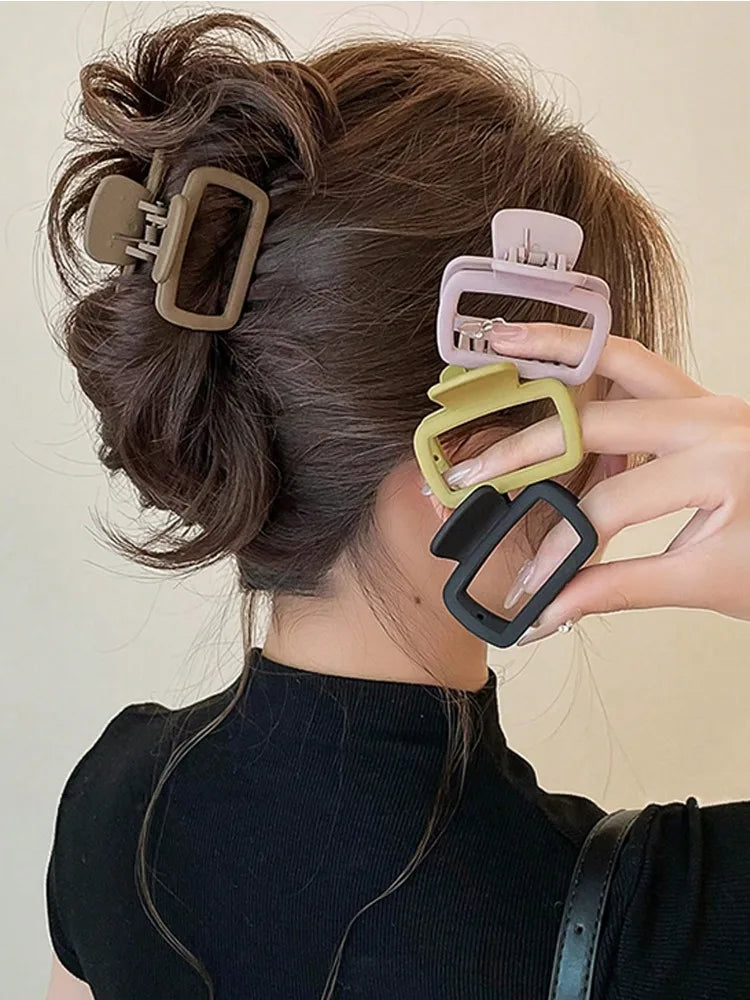 Women's Square Shark Claw Hair Clips – Elegant 1-4 Pcs Set