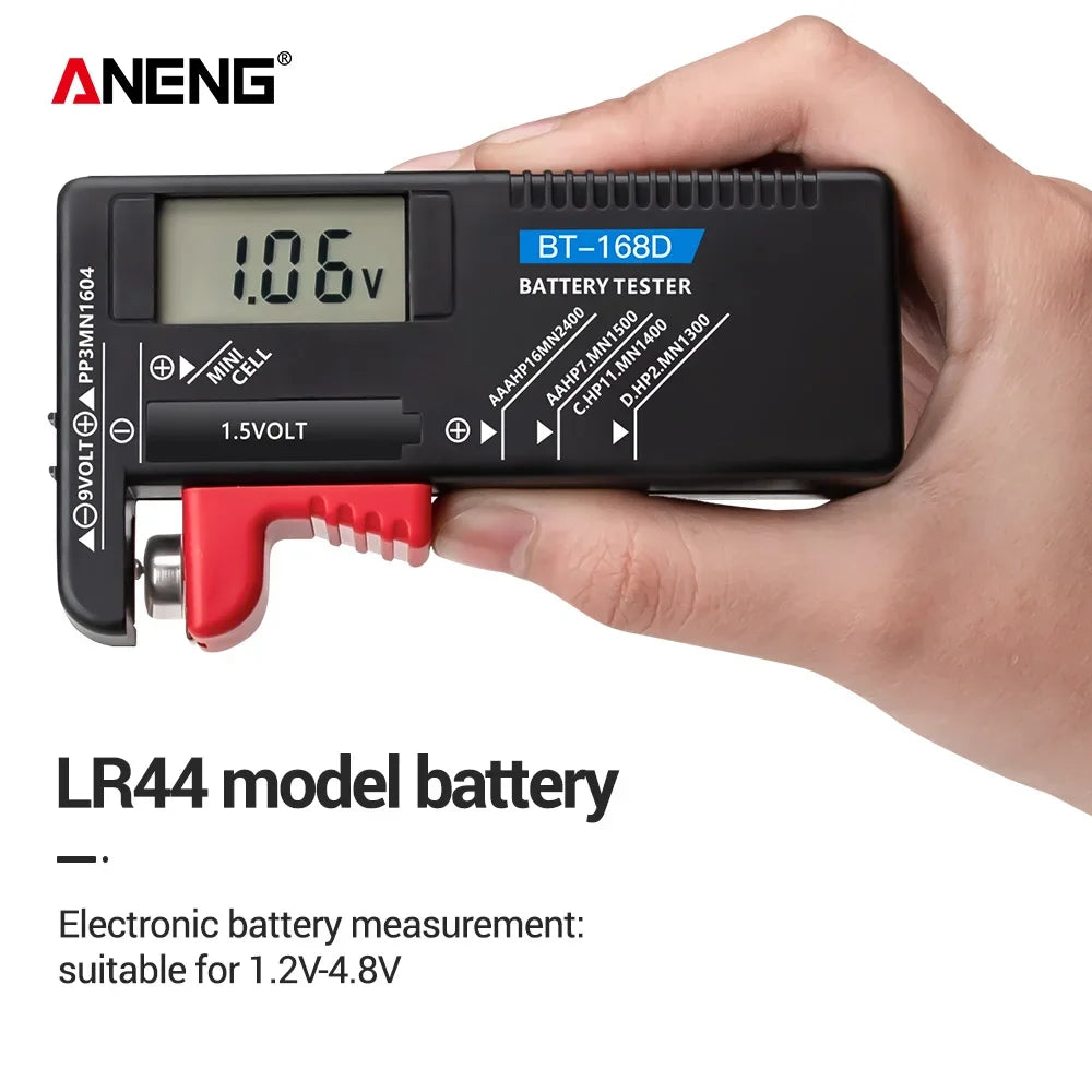 ANENG BT-168 BT-168D Digital Battery Capacity Tester Checkered Charge