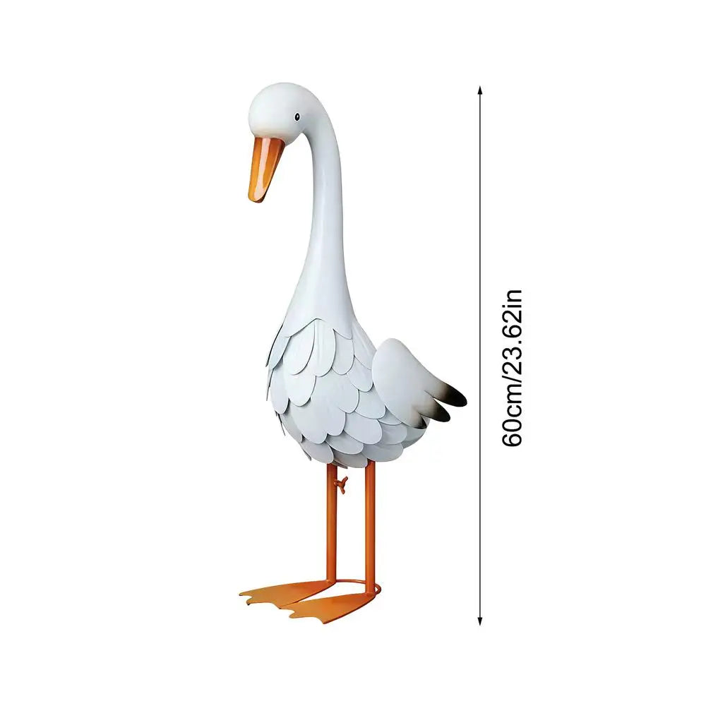 Porch Goose Metal Animal Statue Garden Goose for Front Porch Yard Patio Balcony Garden Lawn Entryway Indoor Outdoor Zpaxo L China Mainland