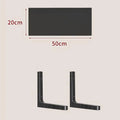 Wall Shelves Floating Wood Water Resistant-space Saving Storage Zpaxo Black 20X50CM
