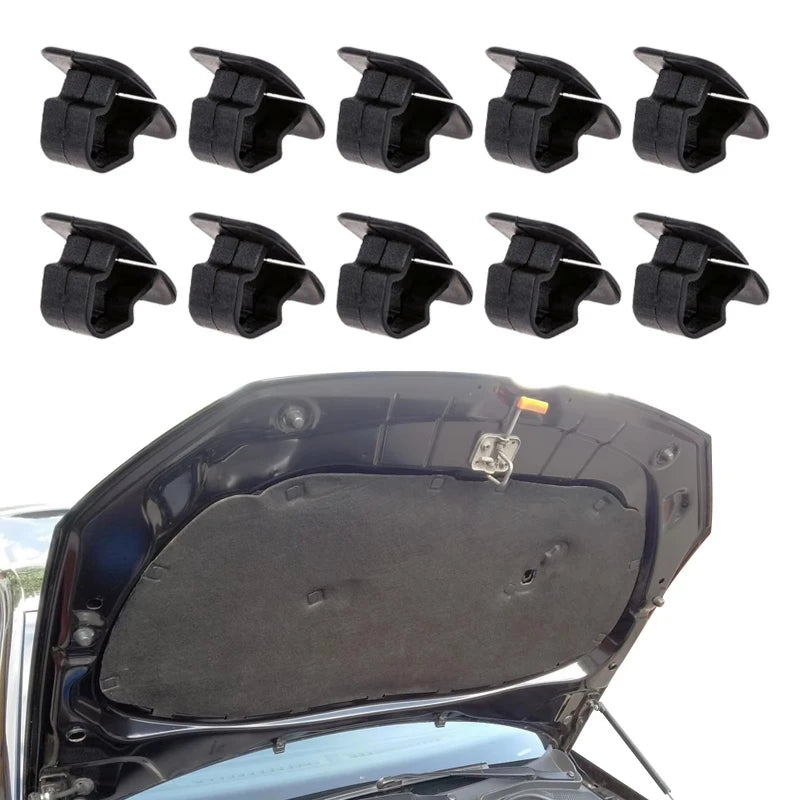 Car Hood Soundproof Cotton Clips – Black Rivet Fasteners VW Skoda