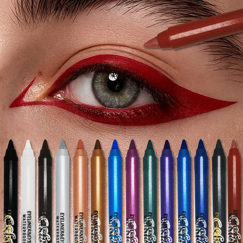 20 Colors Smooth Eyeliner Pencil Long-Lasting Waterproof Pearlescent Matte Eyeshadow Pencil High Pigment Eye Liner Pen Makeup Zpaxo