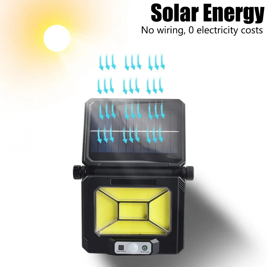 LED Solar Motion Sensor Wall Light – Outdoor Waterproof 3 Modes