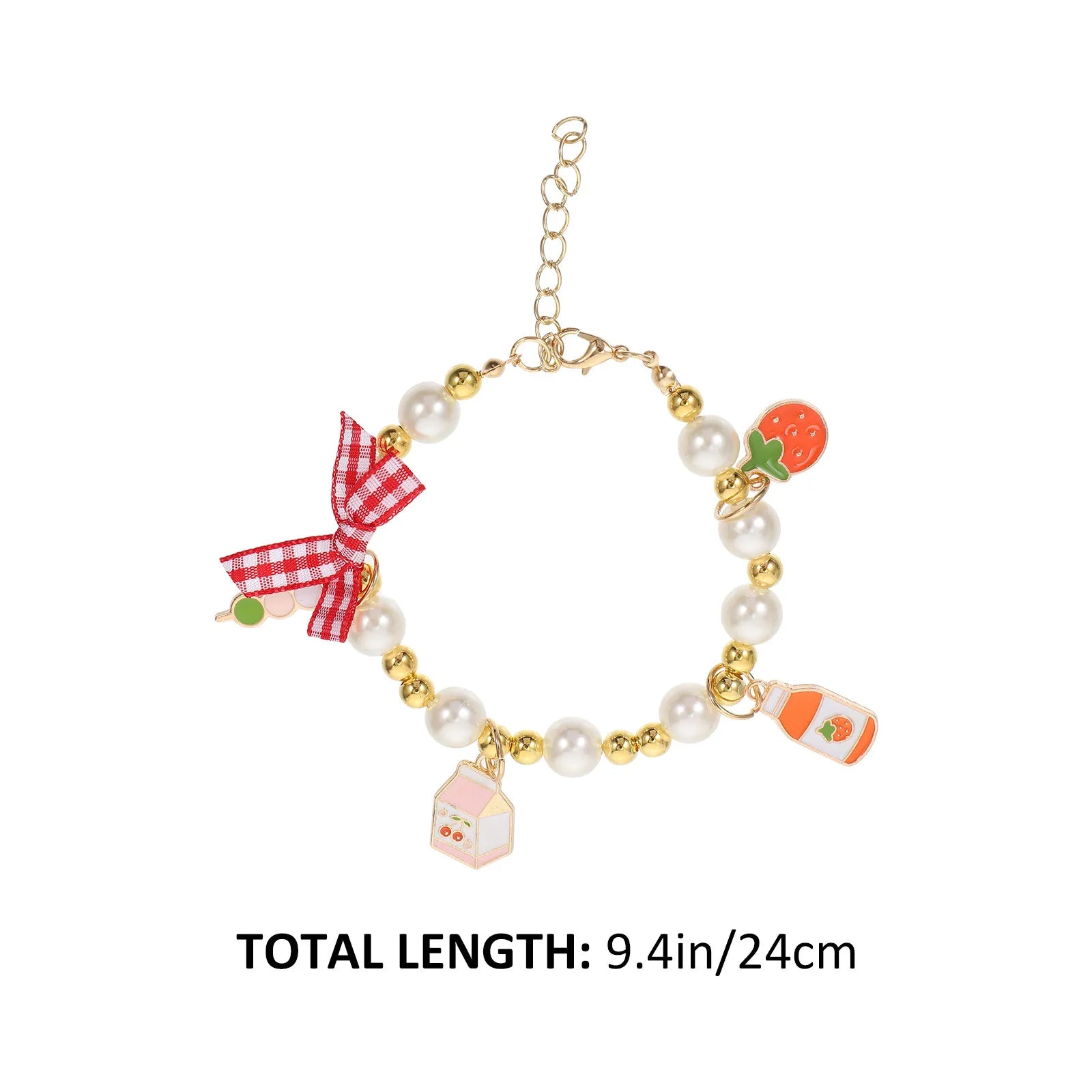 Pearl Design Pet Collar Bowknot Pendant Decorative Cat Dog Necklace