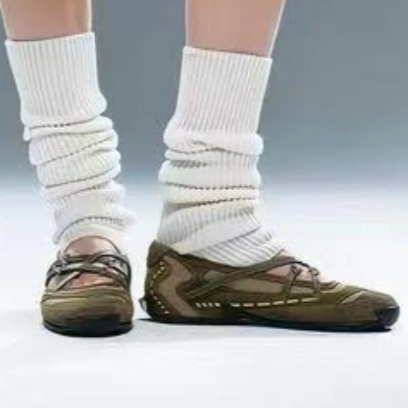 Women's Mesh Fabric Hollow Out Breathable Vintage Single Shoes Spring Zpaxo