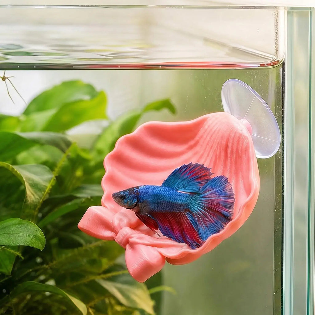 Betta Hammock Floating Suction Cup Fish Rest Pad 3D Printed Shell