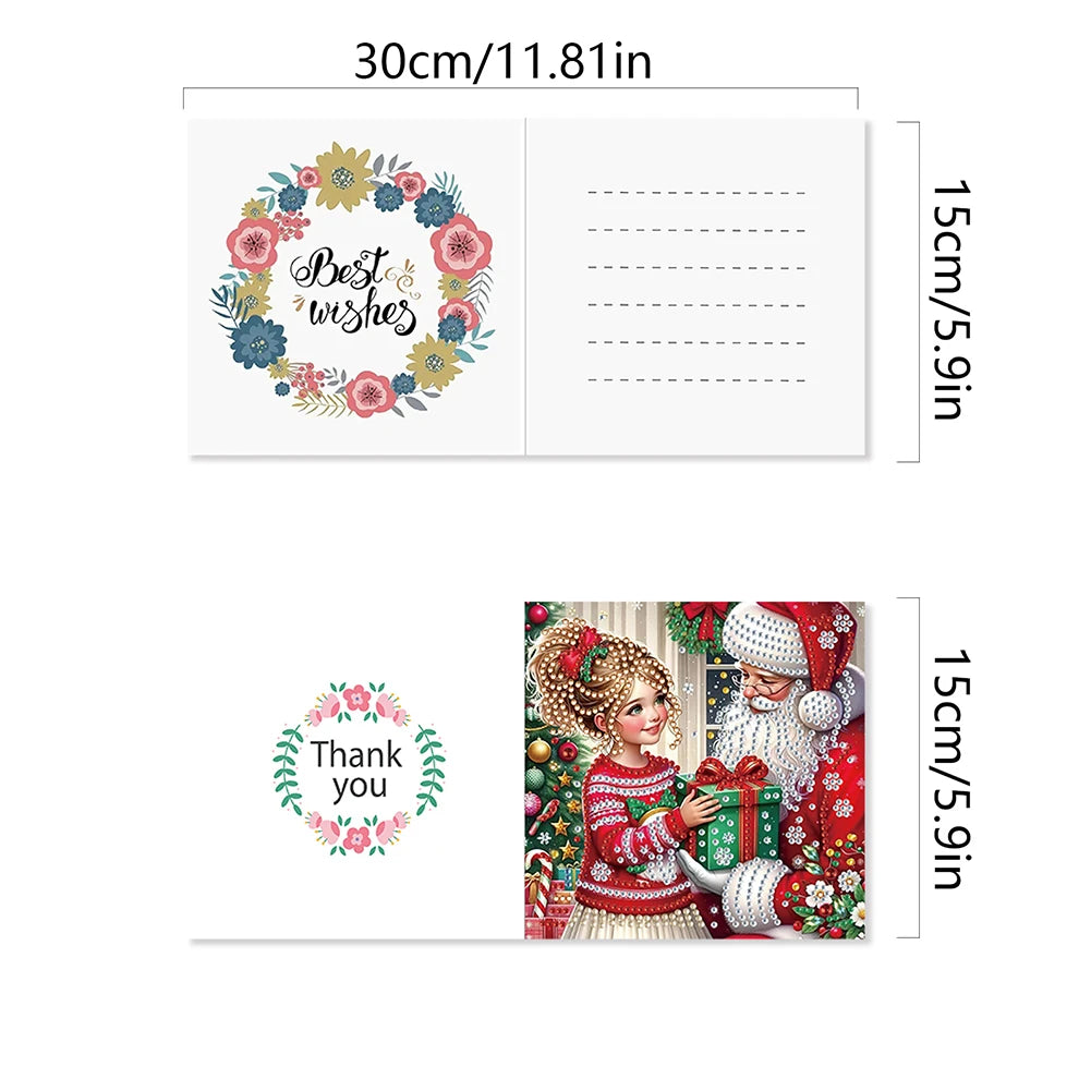 DIY Rhinestone Diamond Art Mosaic Postcards Greeting Cards Birthdays