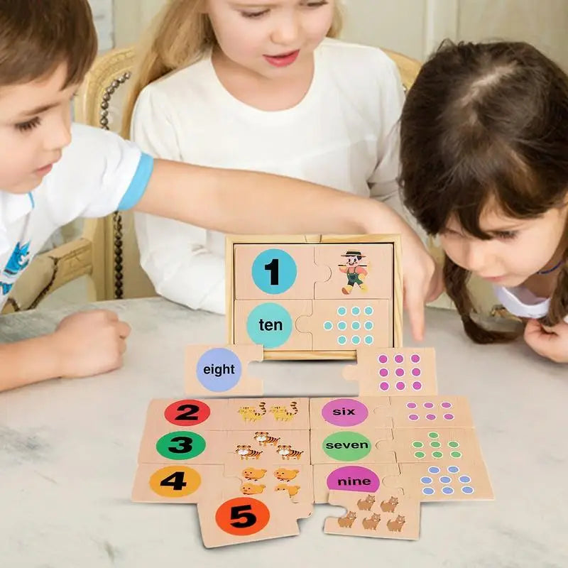 Counting Toys Kids Ages 3-5 Wooded Educational Number Puzzle Zpaxo United States