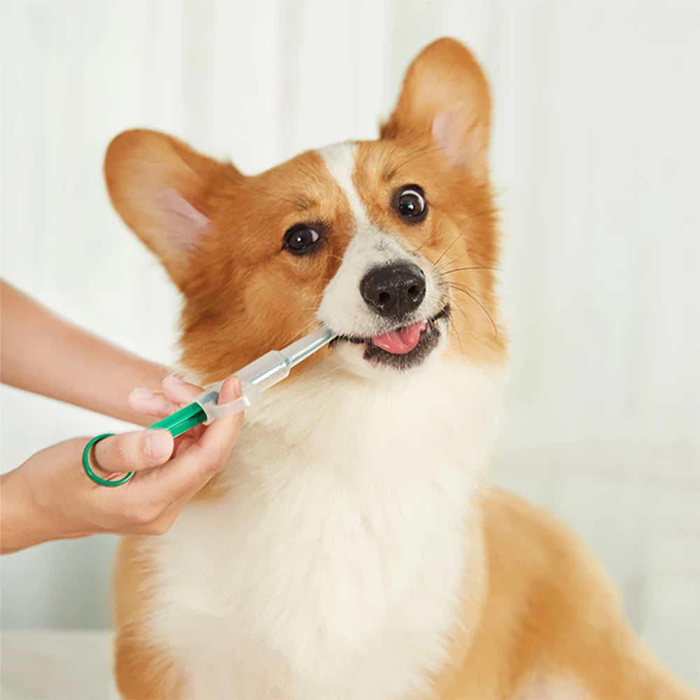 Pet Medicine Feeder Cat Tablet Syringe Feeder Soft Tip Dual Purpose Feeder Cat Pill Shooter Pet Pills Applicator Random Color Zpaxo