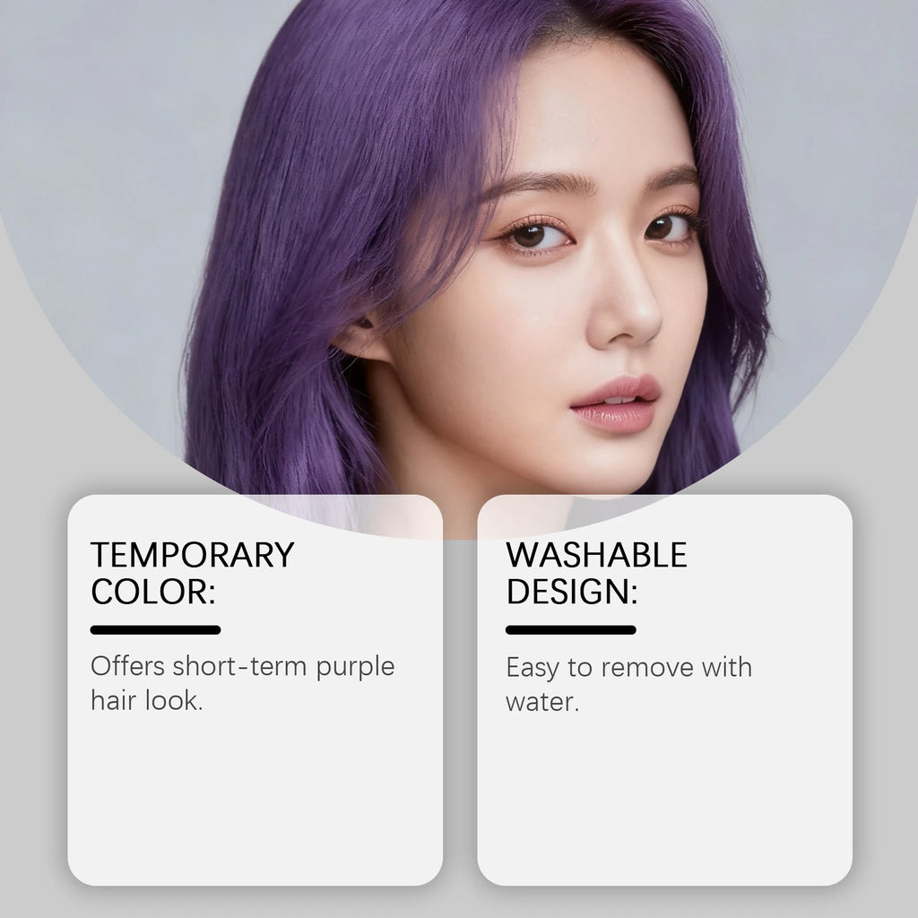 Purple Instant Hair Color Cream – Matte Pomade for Men & Women Hair Color Pomade Zpaxo