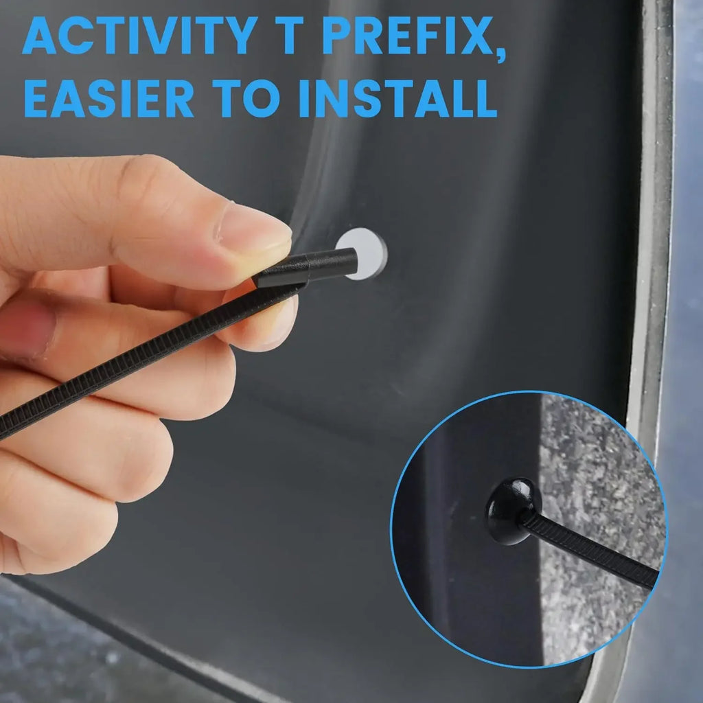 1000set Self-locking Nylon Cable Tie Buckle - Heavy Duty Pin & Button Zip Ties Car Repair Fastening Strap Zpaxo