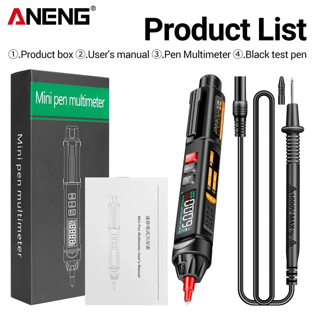 ANENG A3009 Mini Digital Multimeter Pen Voice Broadcast Multimetro DC