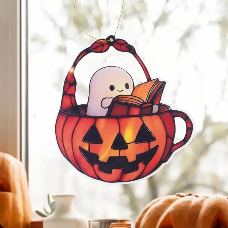Bright Painted Halloween Window Display Fall Festival Decors Home