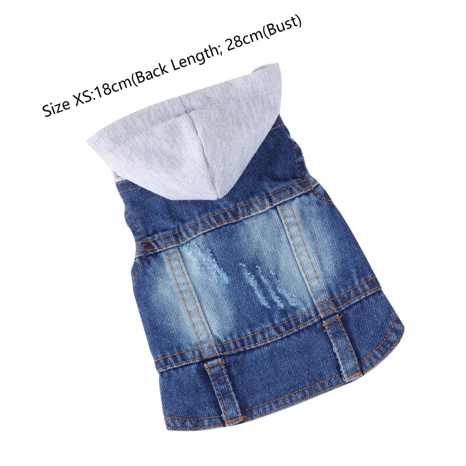 Pet Cowboy Vest Multicolor Denim Jacket Four Season Dog Apparel White
