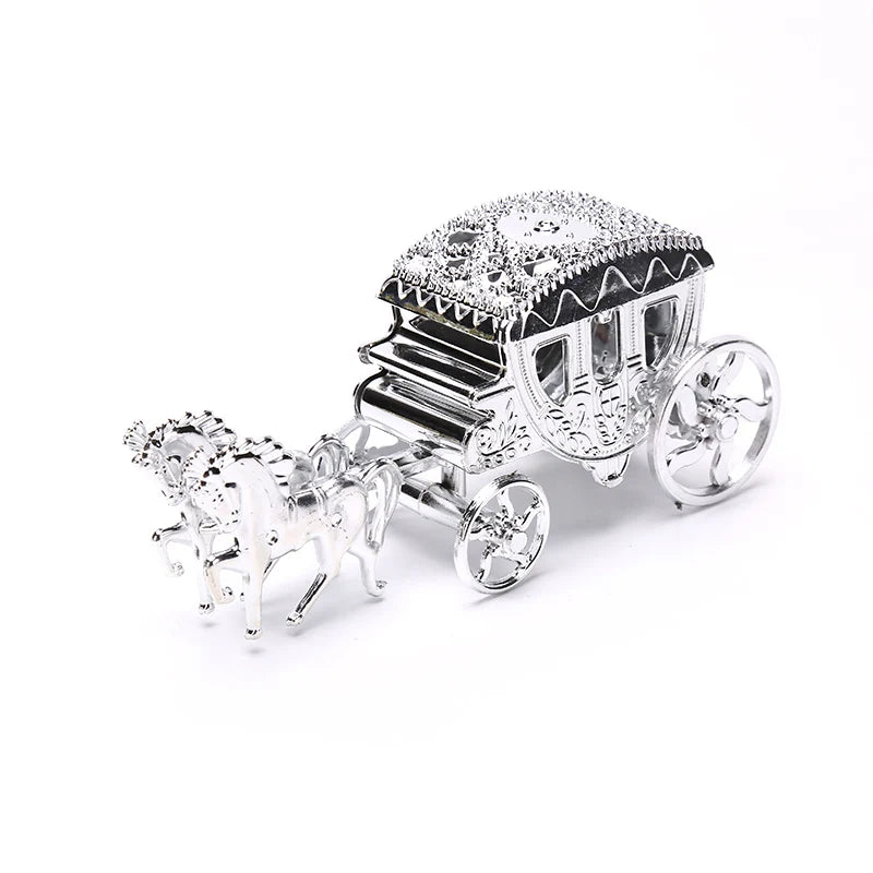 MCreative European Royal Carriage Exquisite Candy Chocolate Storage Zpaxo Silver 13.5x4.5x6cm